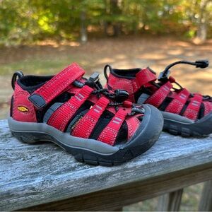 KEEN Kids' Red and Black Adventure Sandals